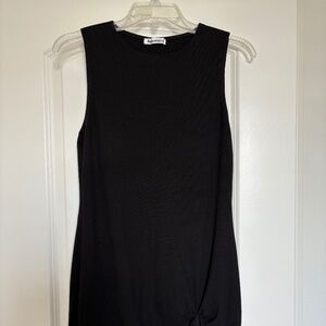 Reformation black knit sleeveless mini-dress